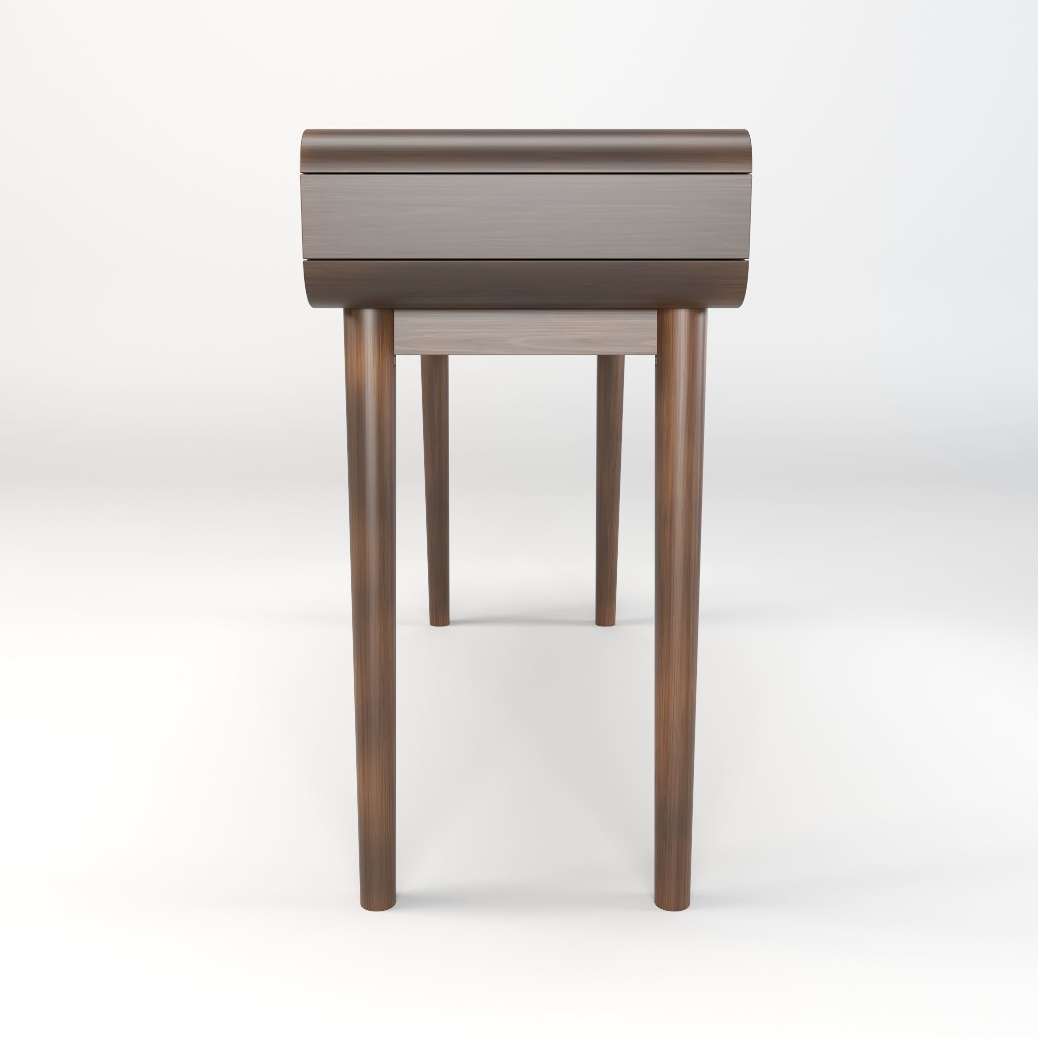 Table in Walnut Wood Finish 3D model_6