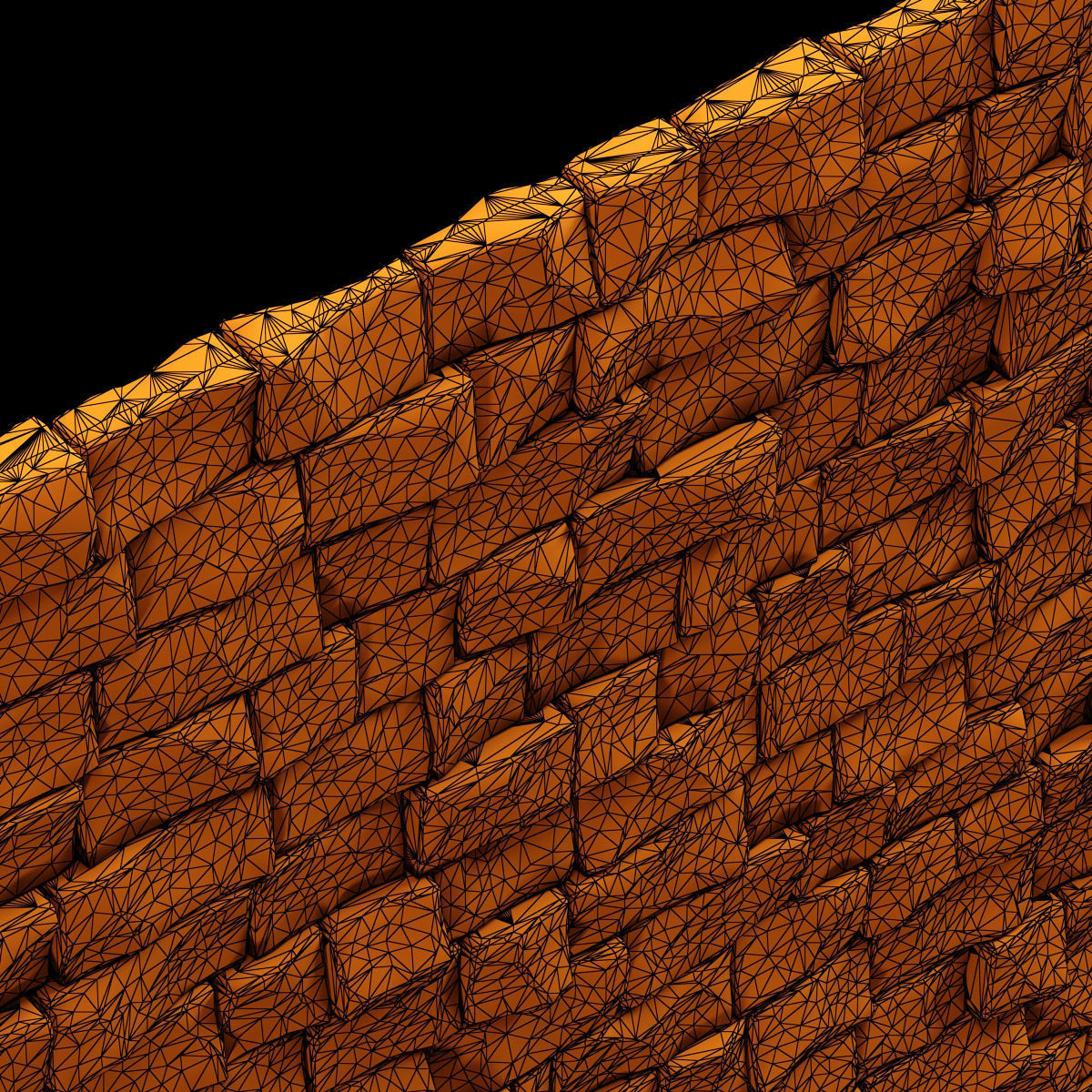 Stone wall rock brick n2 3D model_16