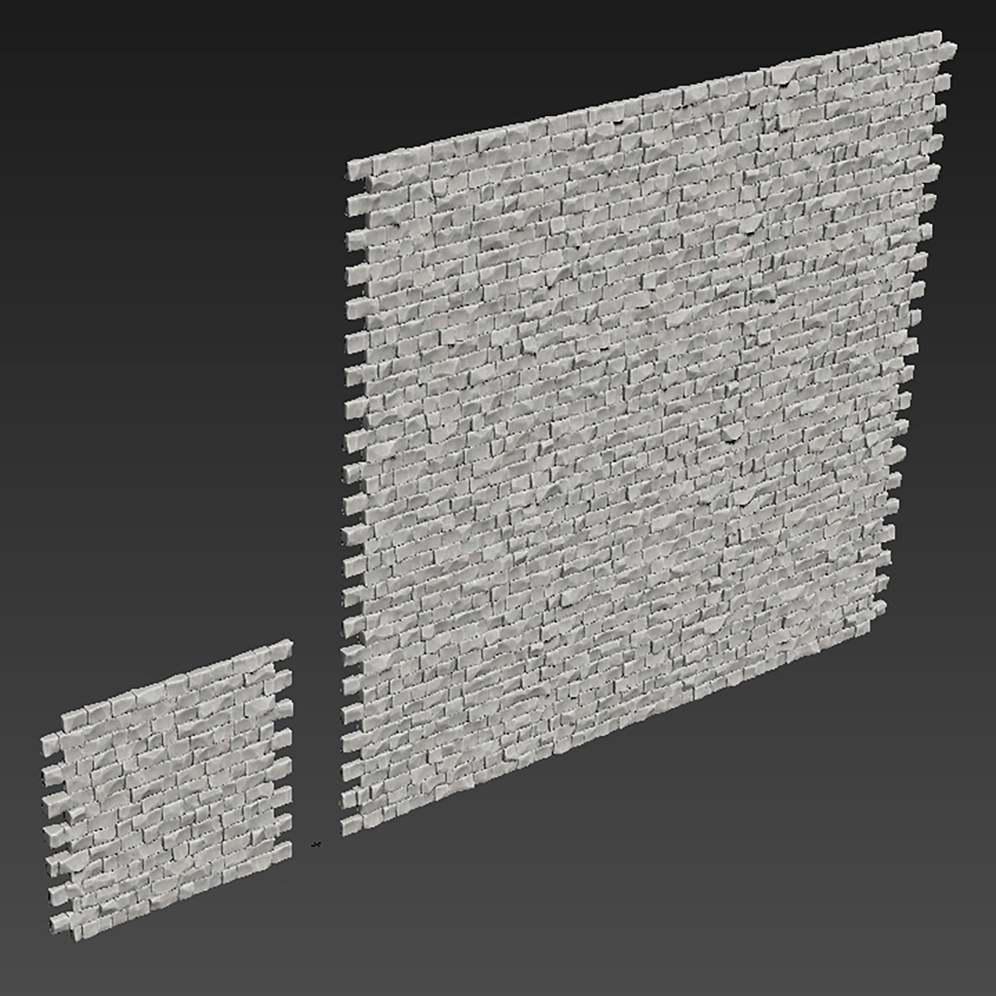 Stone wall rock brick n2 3D model_8