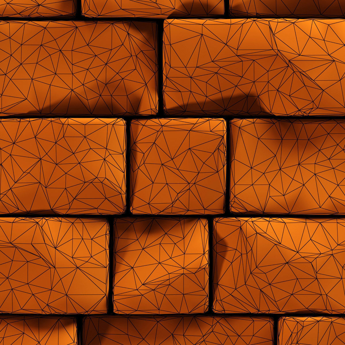 Stone wall rock brick n2 3D model_10