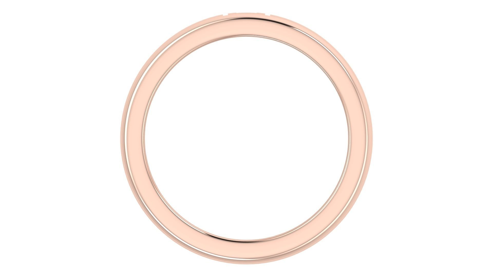 Solitaire Women Band Ring 3dm STL OBJ FBX Renders Details 3D print model_4