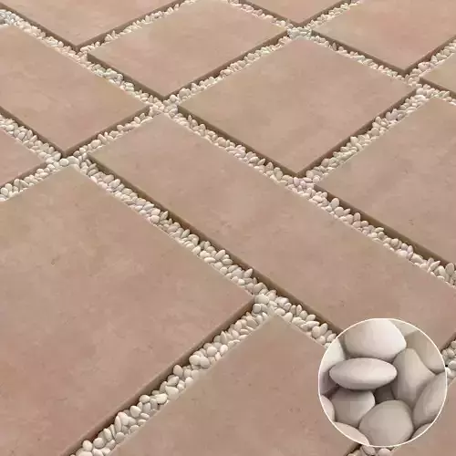 Paving tile pebble n11 3D model