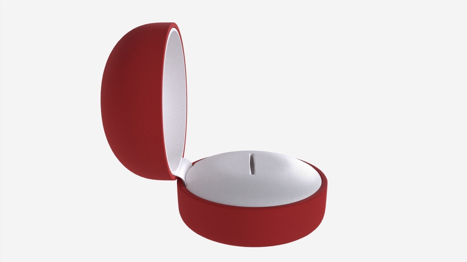 Jewelry box round open 3D model_2