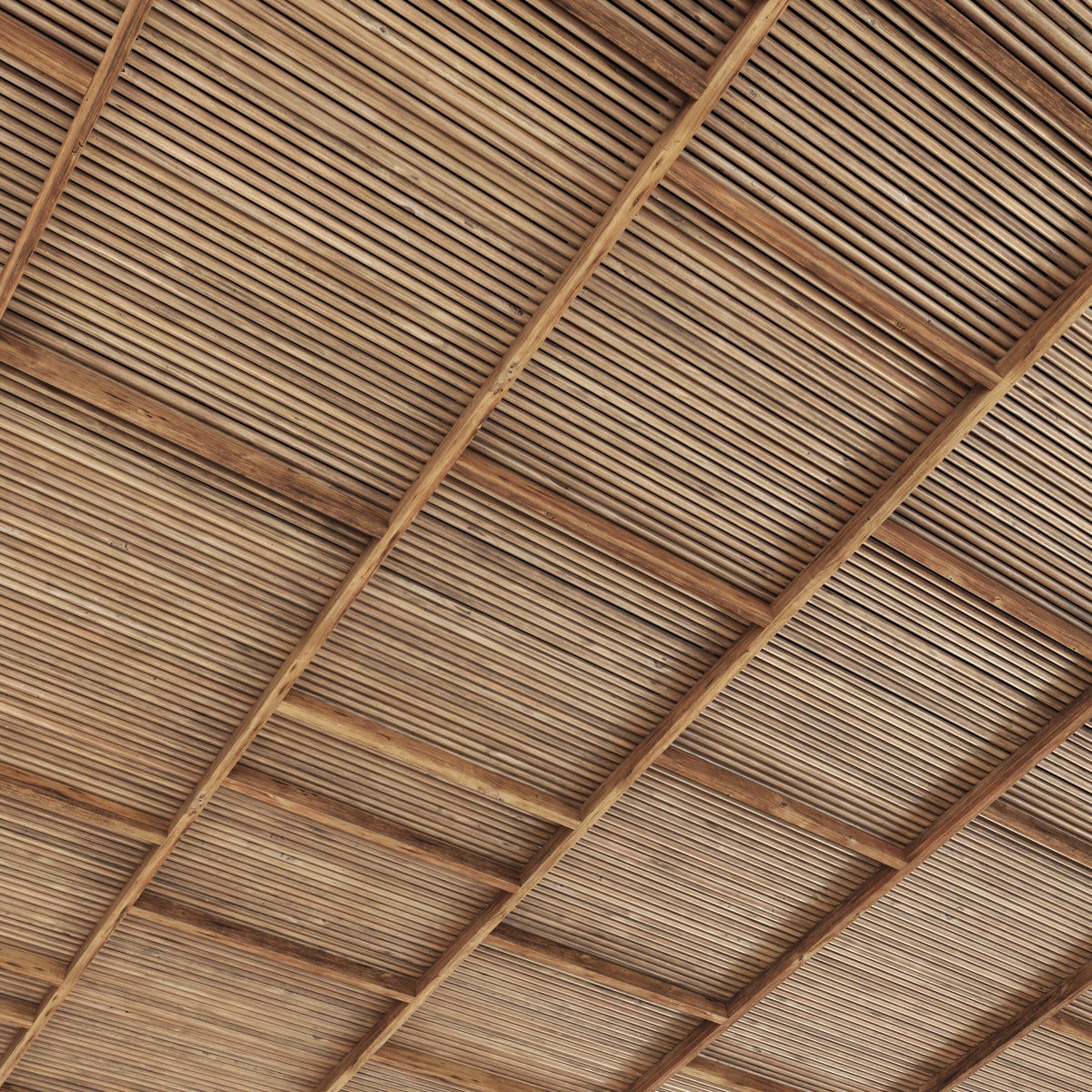 Ceiling straight thin branch n6 3D model_5