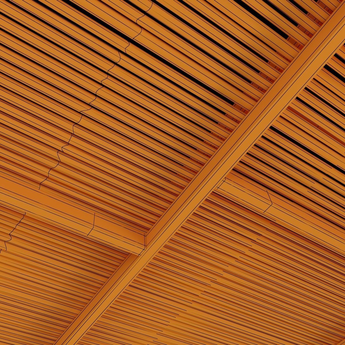 Ceiling straight thin branch n6 3D model_11