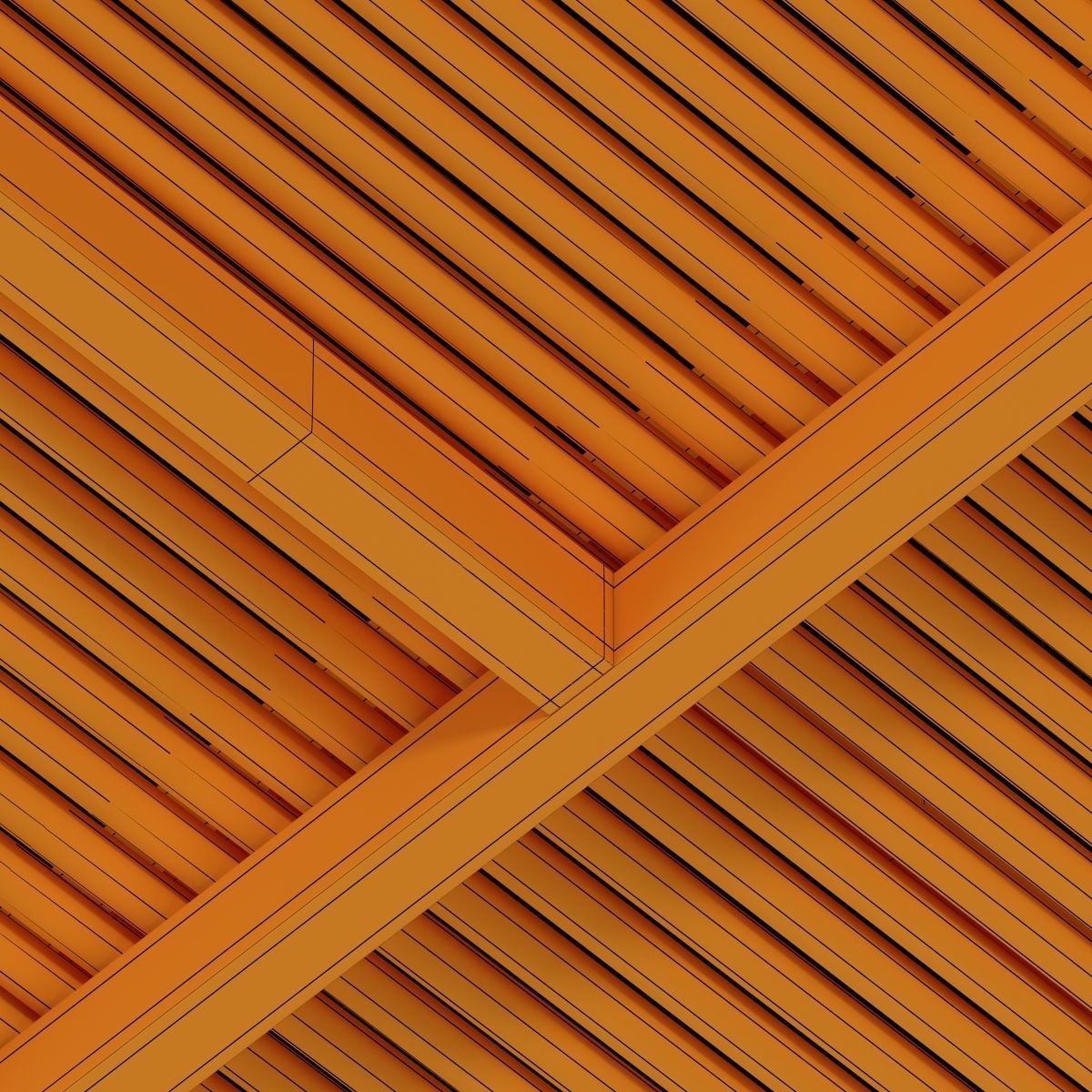 Ceiling straight thin branch n6 3D model_18