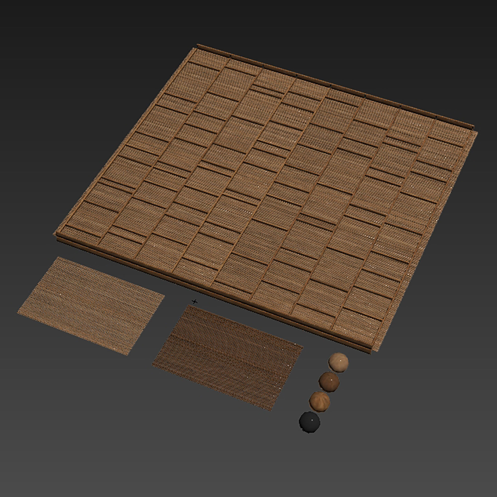 Ceiling straight thin branch n6 3D model_10