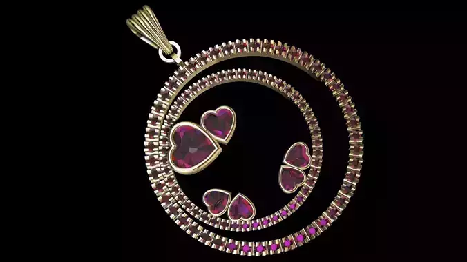 heart butterfly pendant stl verified 3D print model