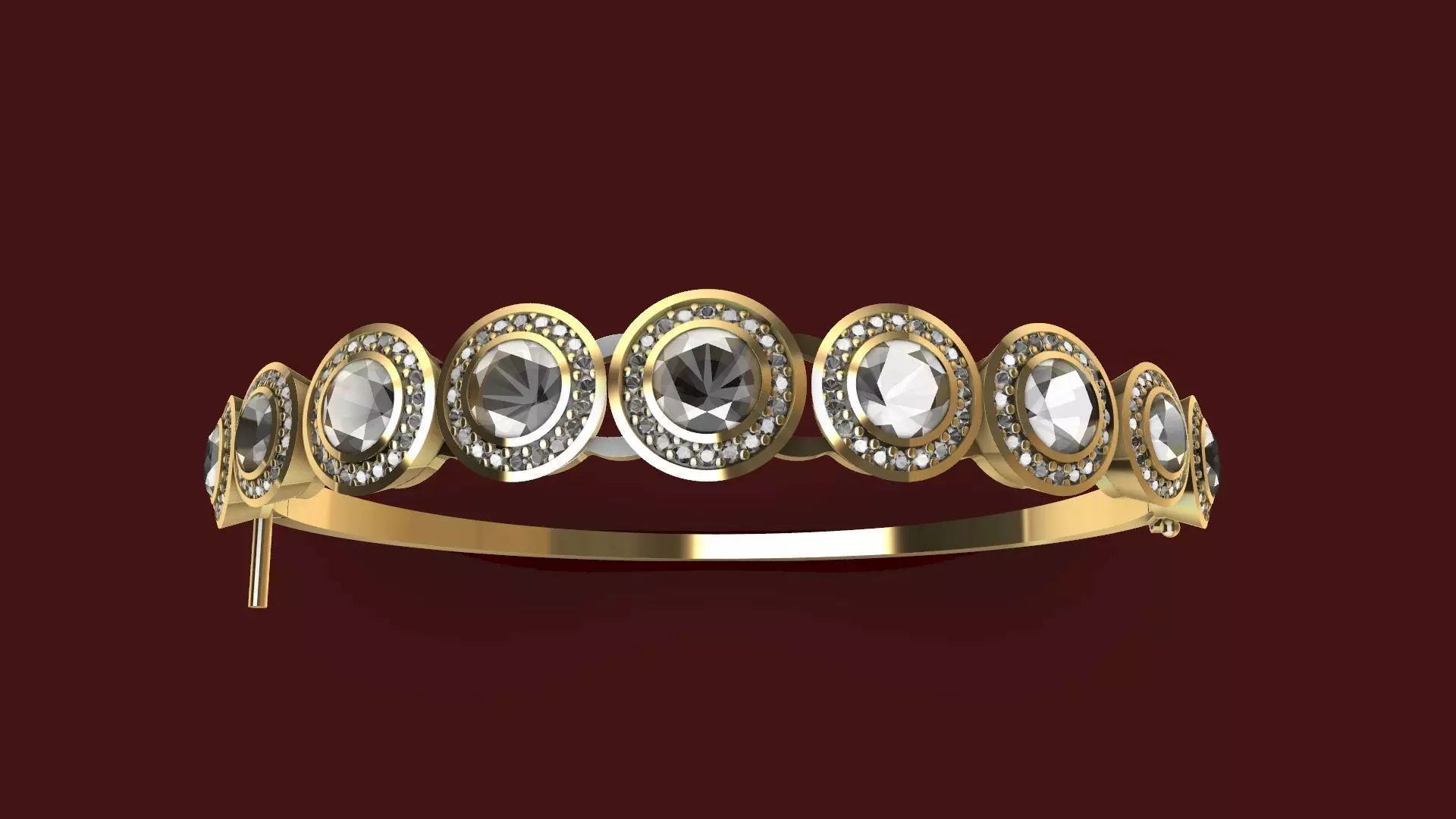 HALO DIAMOND BRACELET STL VERIFIED 3D print model