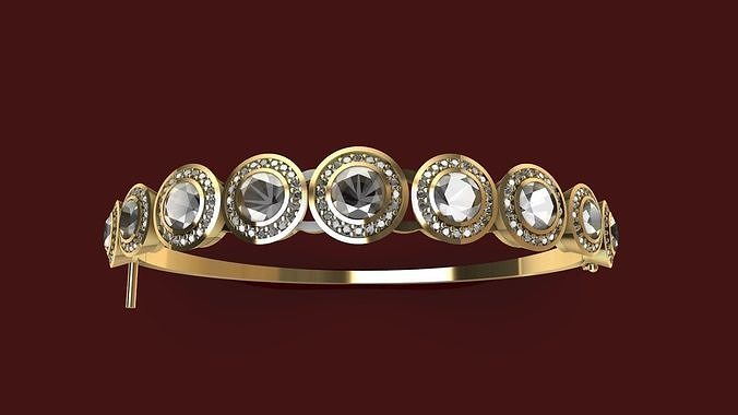 HALO DIAMOND BRACELET STL VERIFIED 3D print model