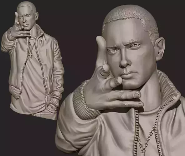 EMINEM Bas-Relief 3D Model - For Printing 3D print model