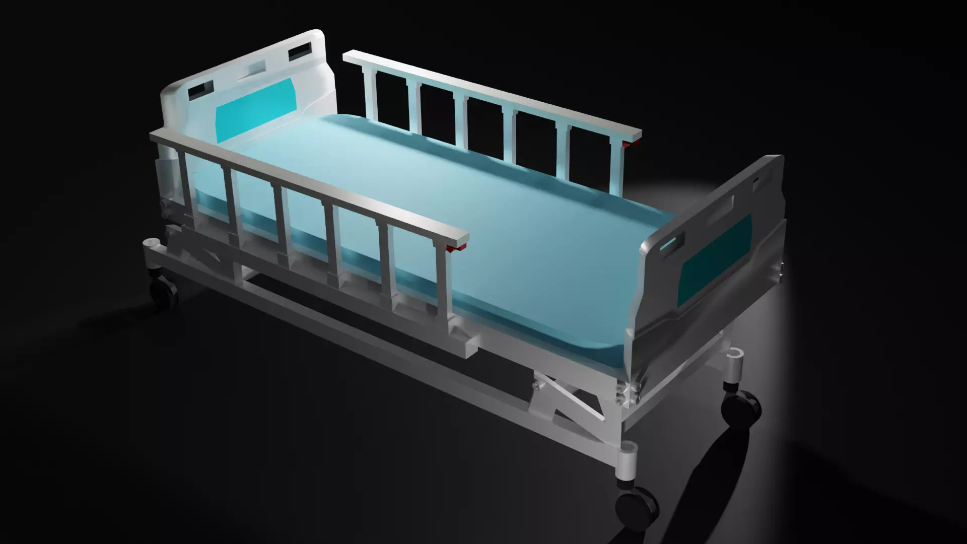 hospital bed Free low-poly 3D model