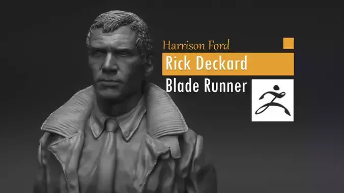 Harrison Ford - Rick Deckard - Blade Runner 3D print model