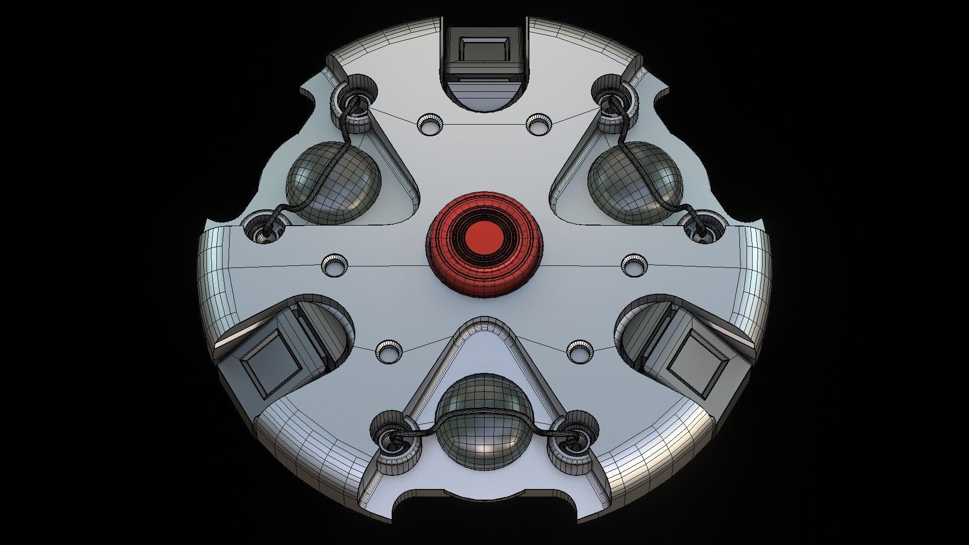 Landmine Low-poly 3D model_17