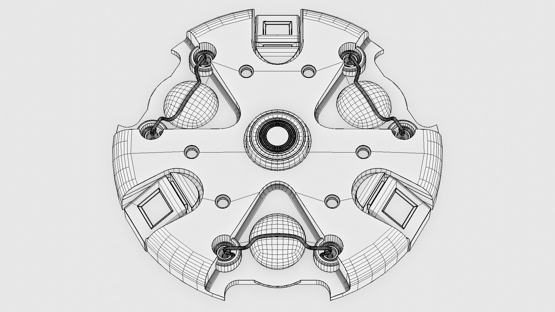 Landmine Low-poly 3D model_11