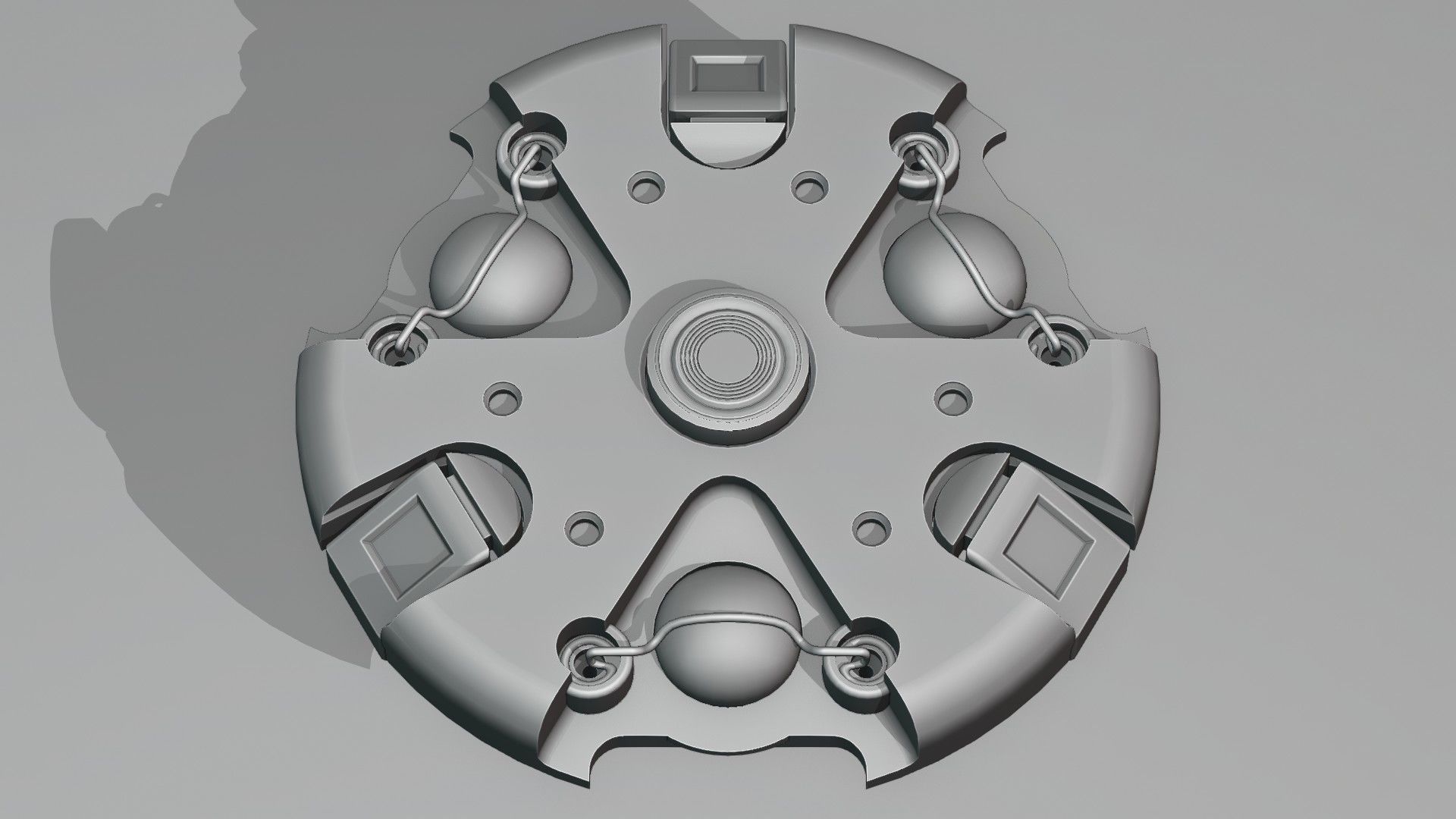 Landmine Low-poly 3D model_6