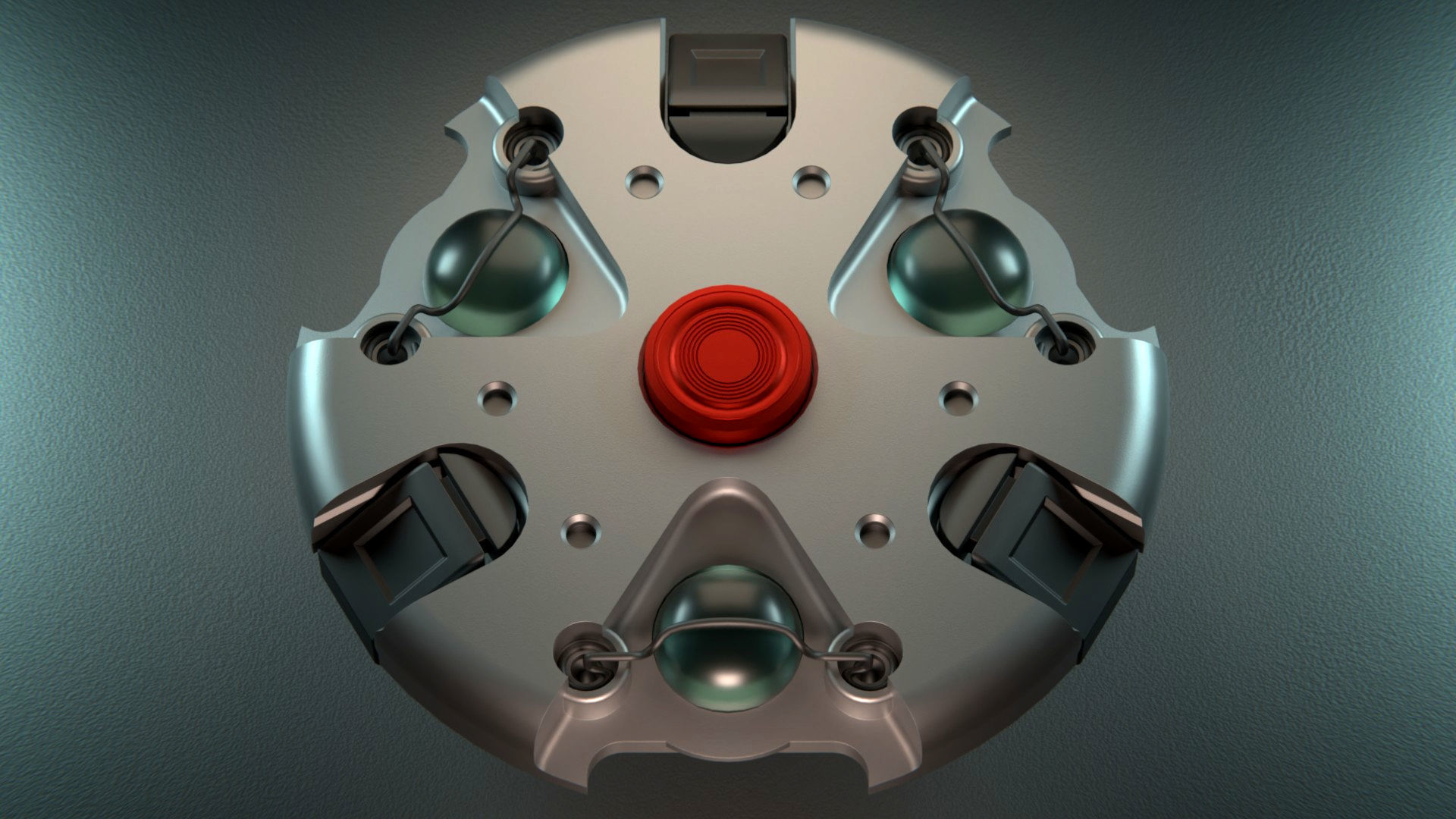 Landmine Low-poly 3D model_1