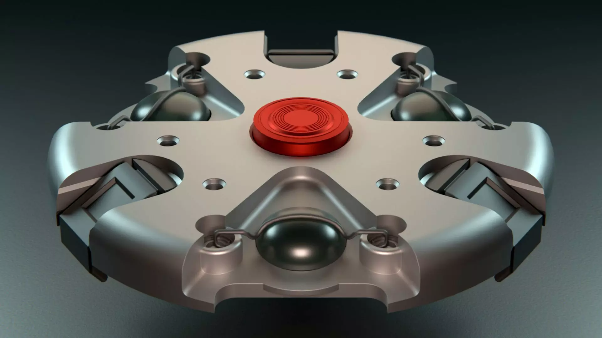 Landmine Low-poly 3D model_0