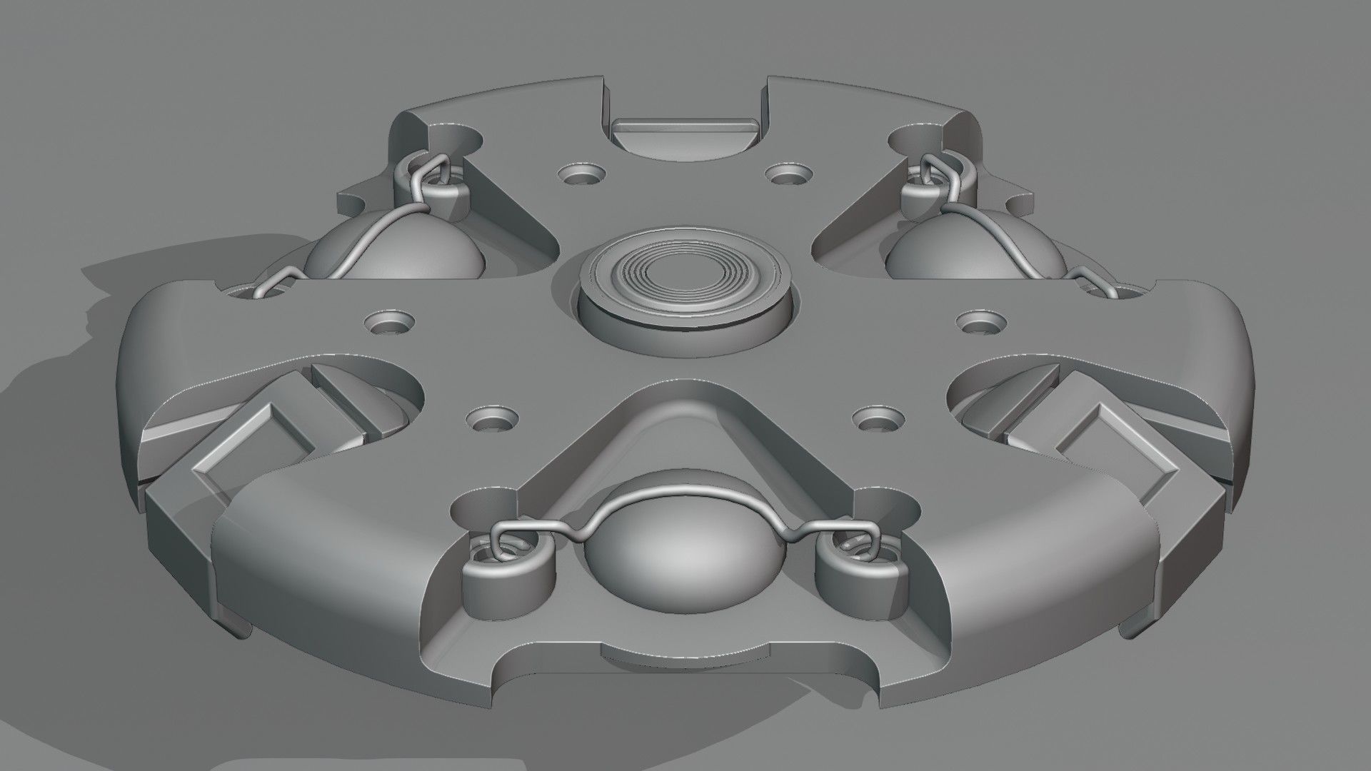 Landmine Low-poly 3D model_5