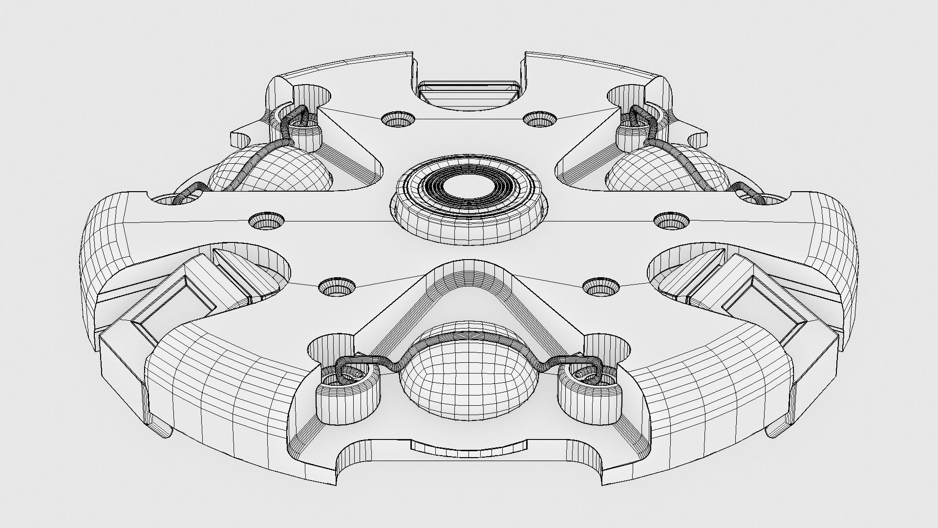 Landmine Low-poly 3D model_10