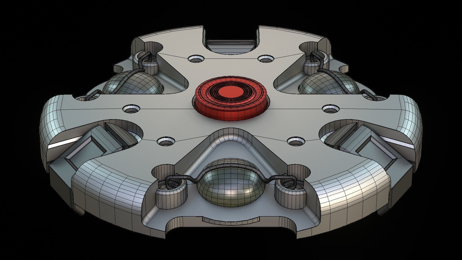 Landmine Low-poly 3D model_16