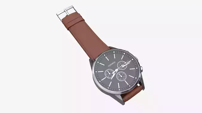 Wristwatch with Leather Strap 02