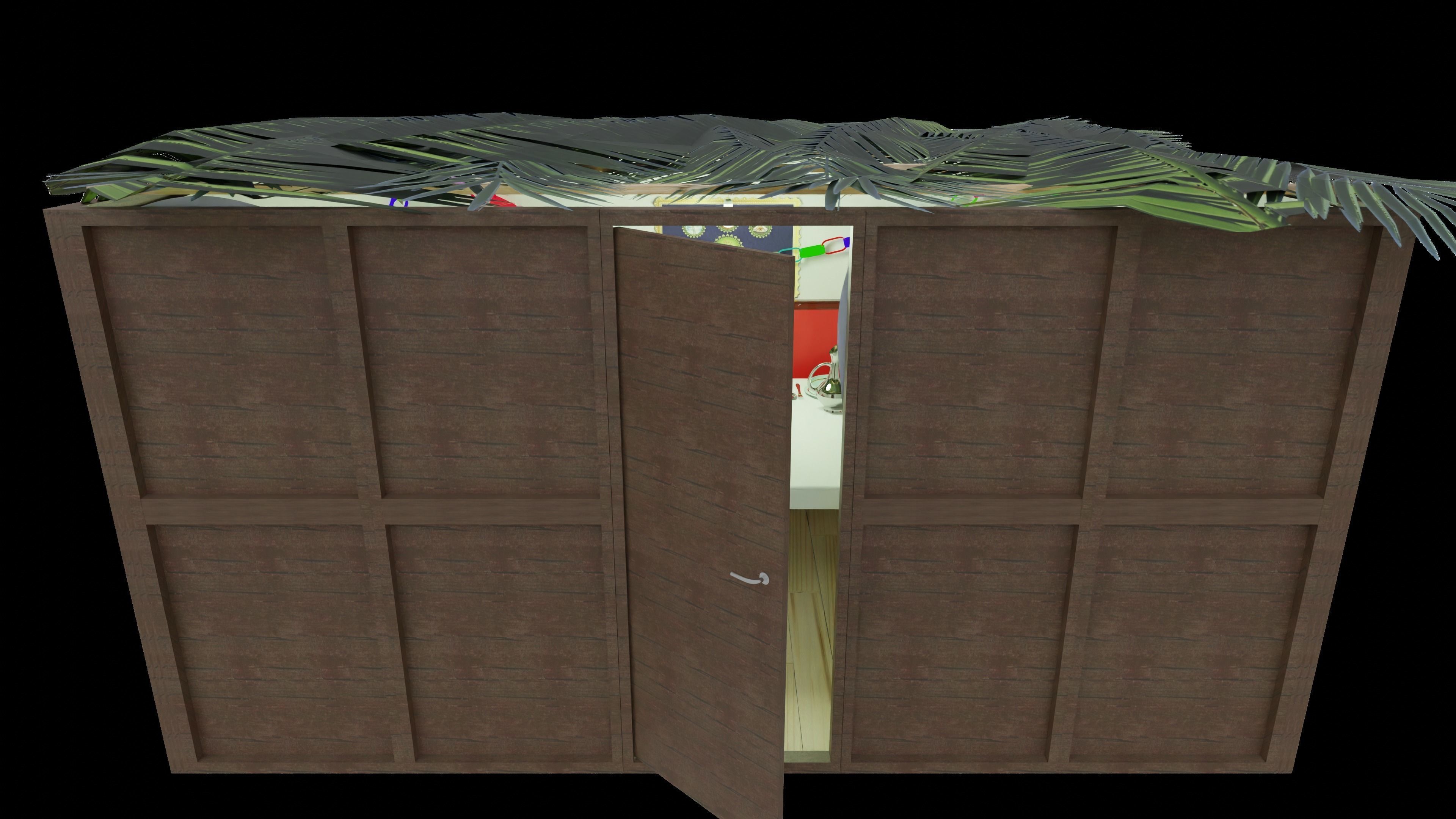 3D Succah sims dining room 3D model_1