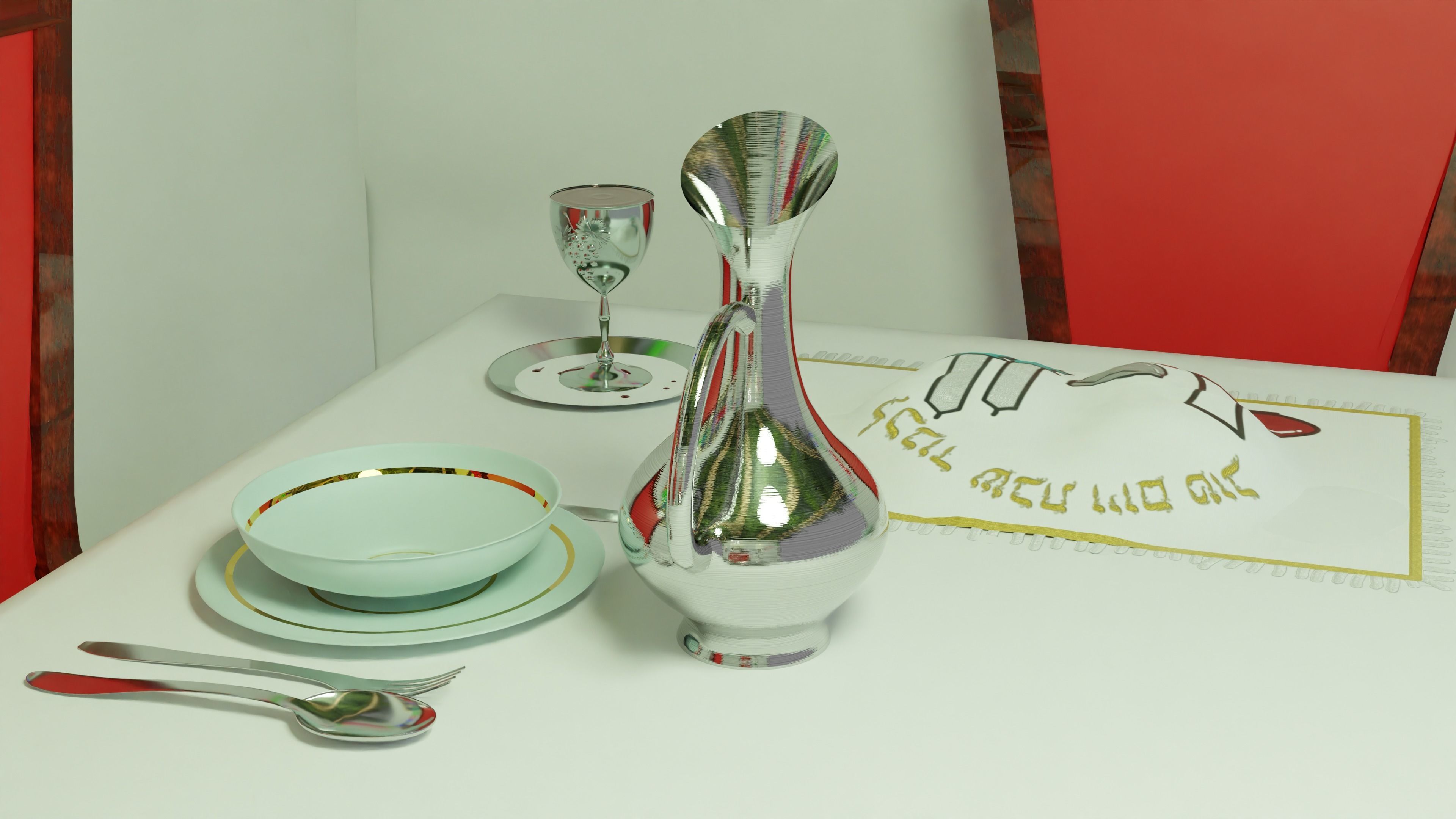 3D Succah sims dining room 3D model_16