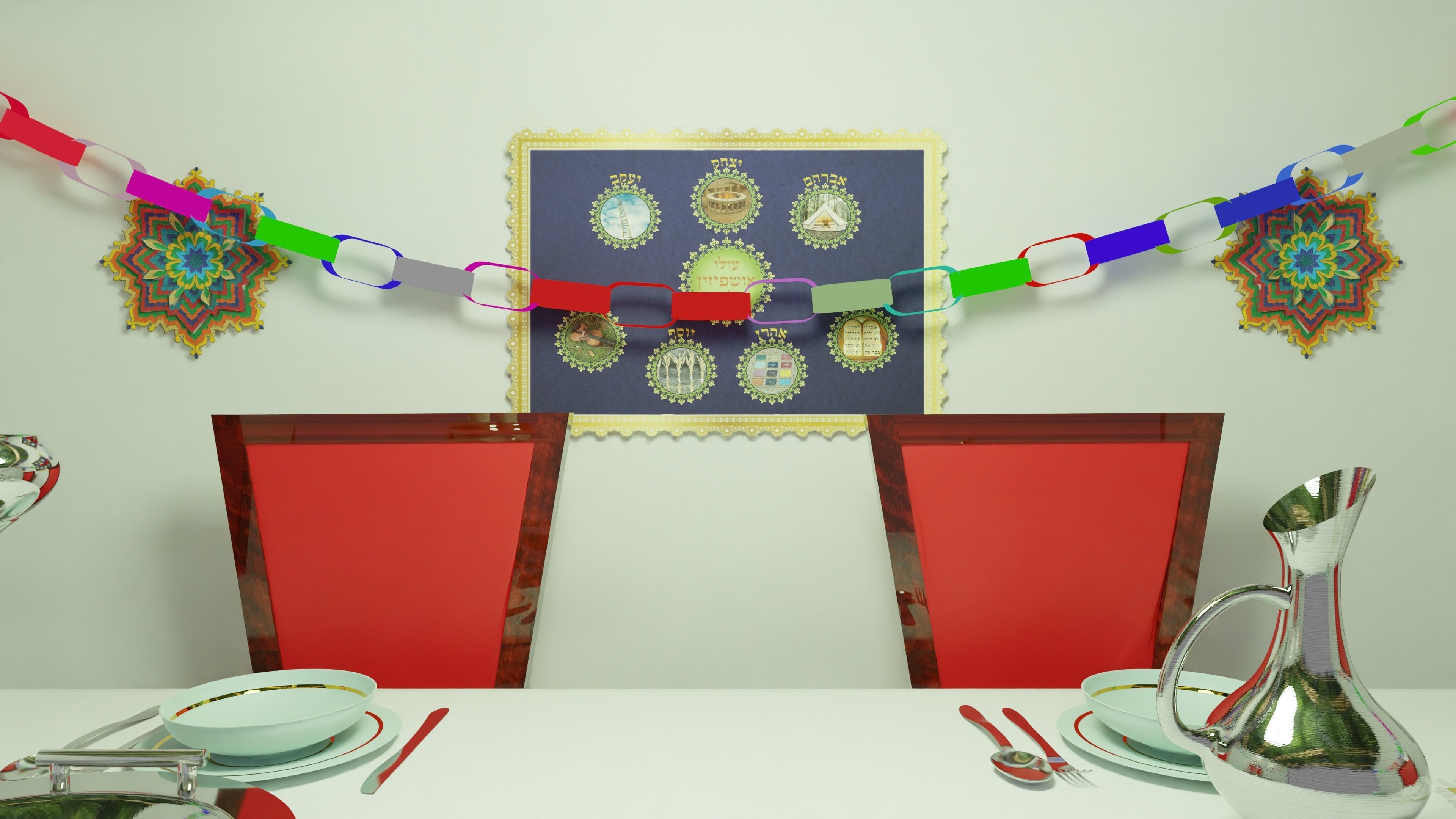 3D Succah sims dining room 3D model_7