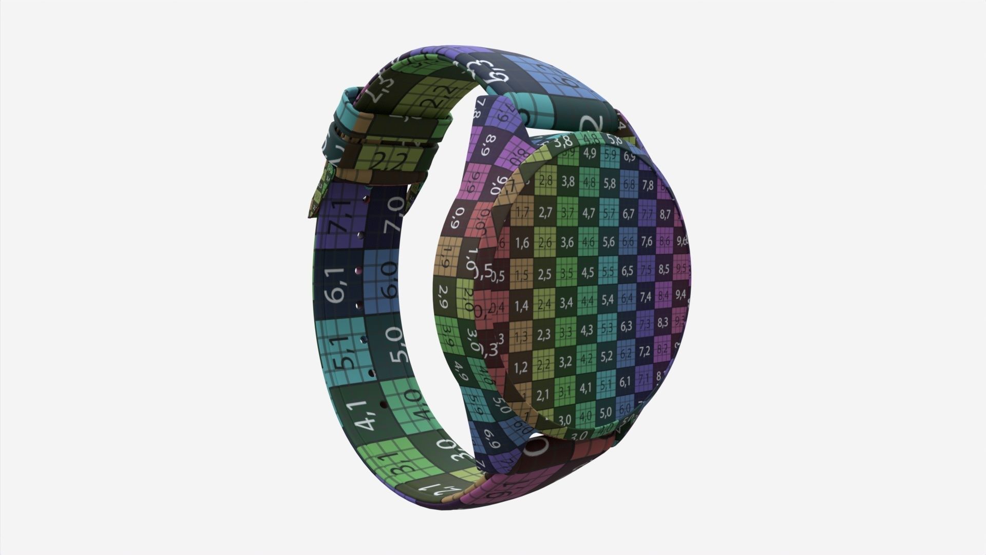 Wristwatch with Leather Strap 03 3D model_13