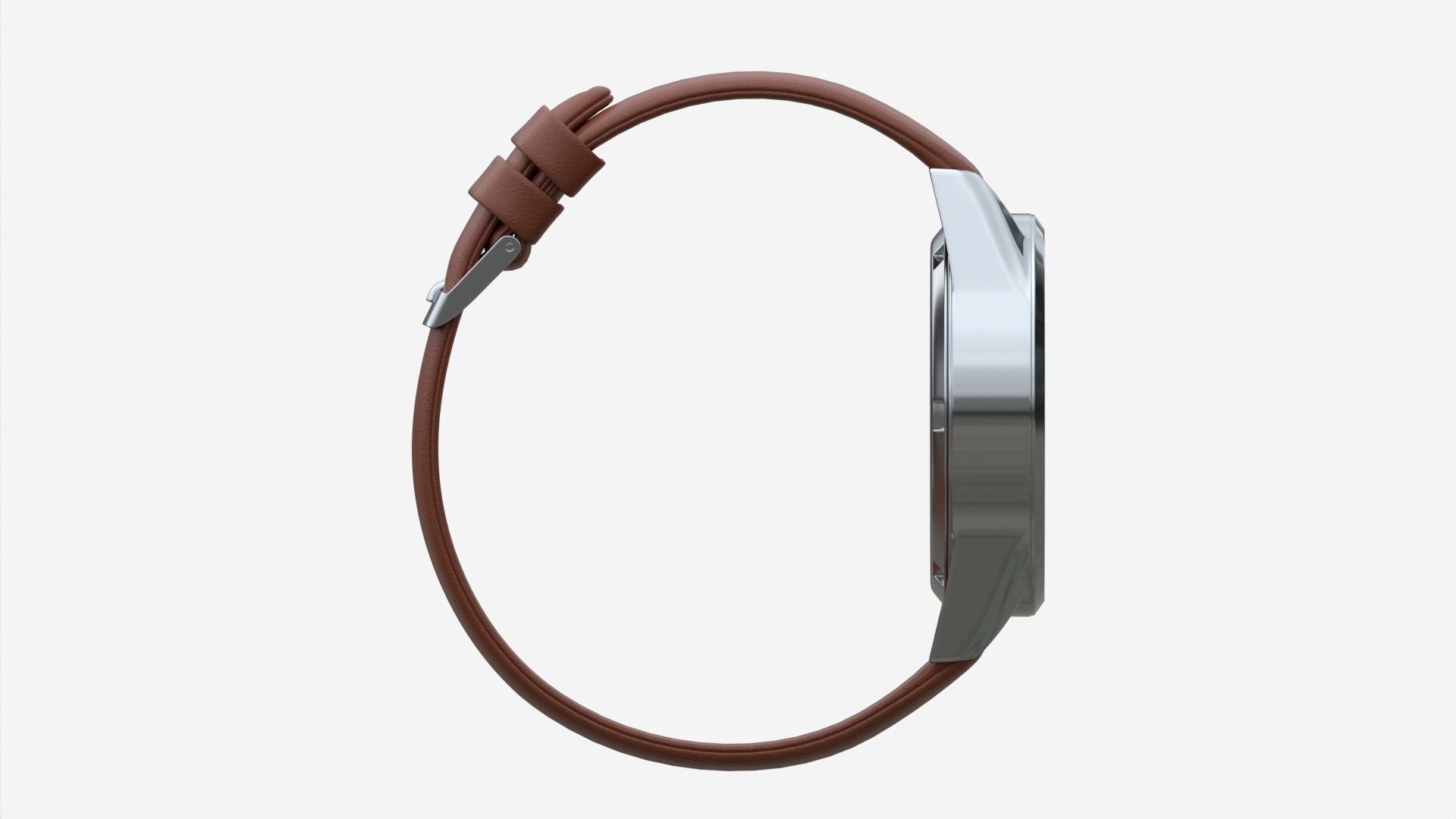 Wristwatch with Leather Strap 03 3D model_5