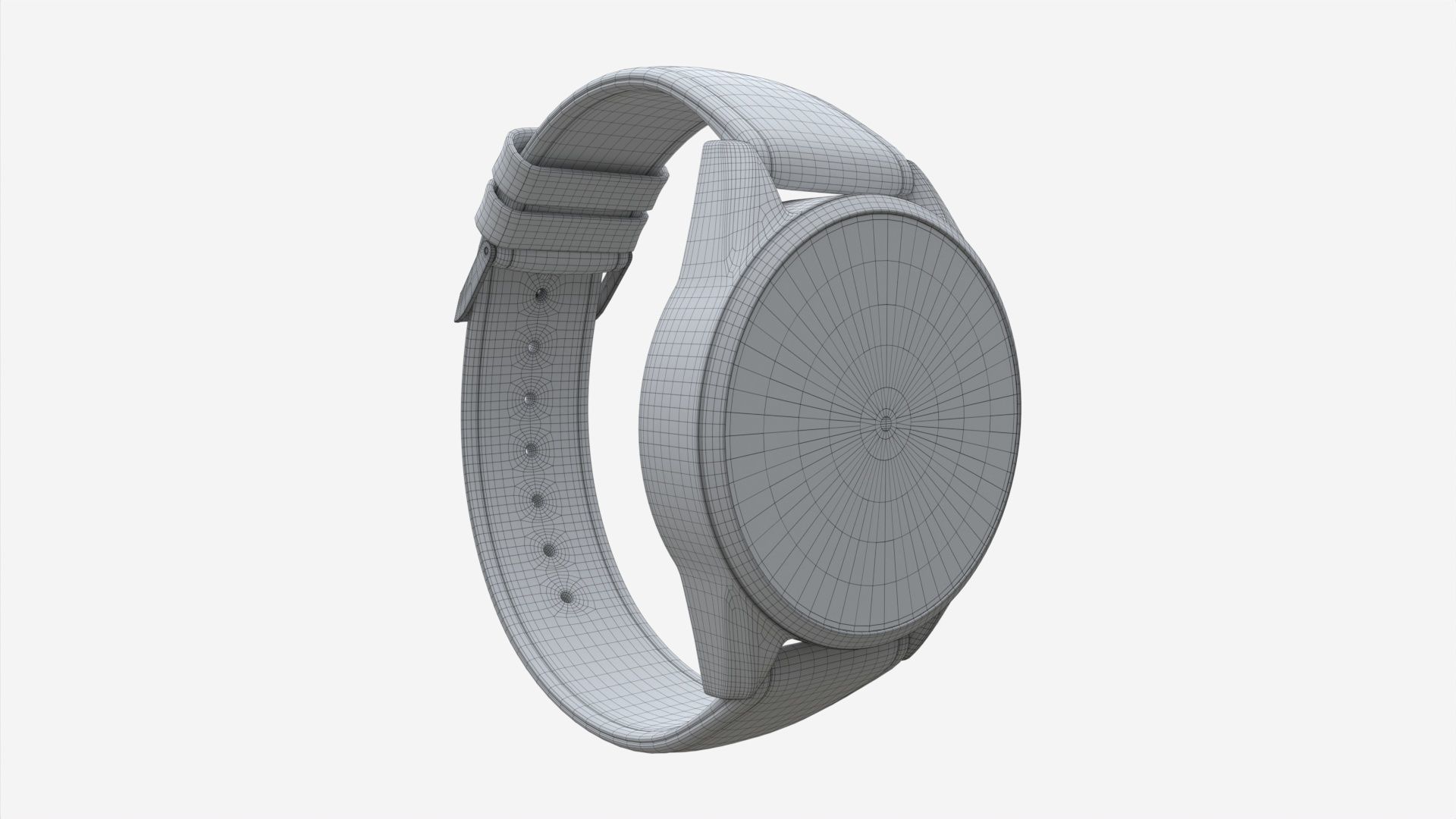 Wristwatch with Leather Strap 03 3D model_6