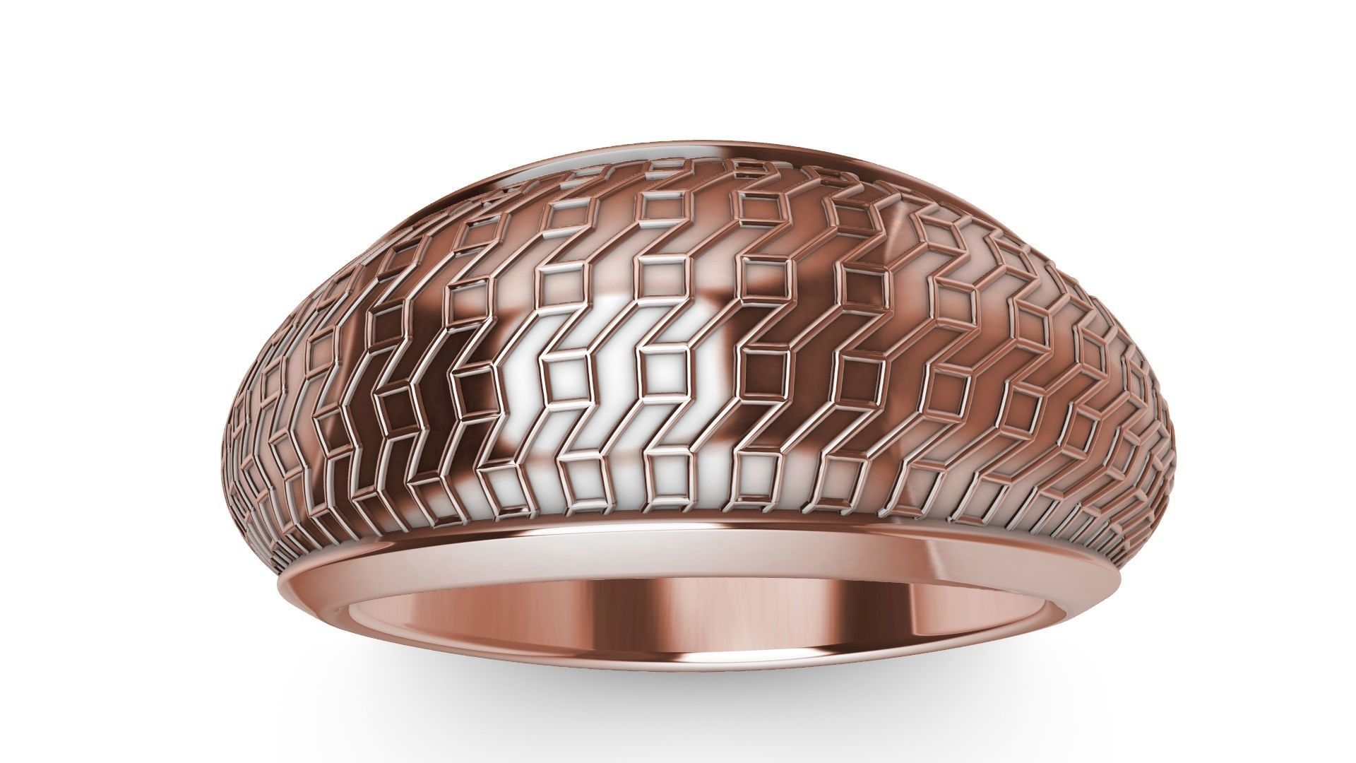 geometric textured ring stl verified 3D print model_17