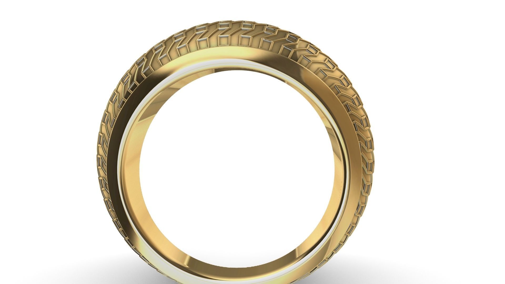 geometric textured ring stl verified 3D print model_7
