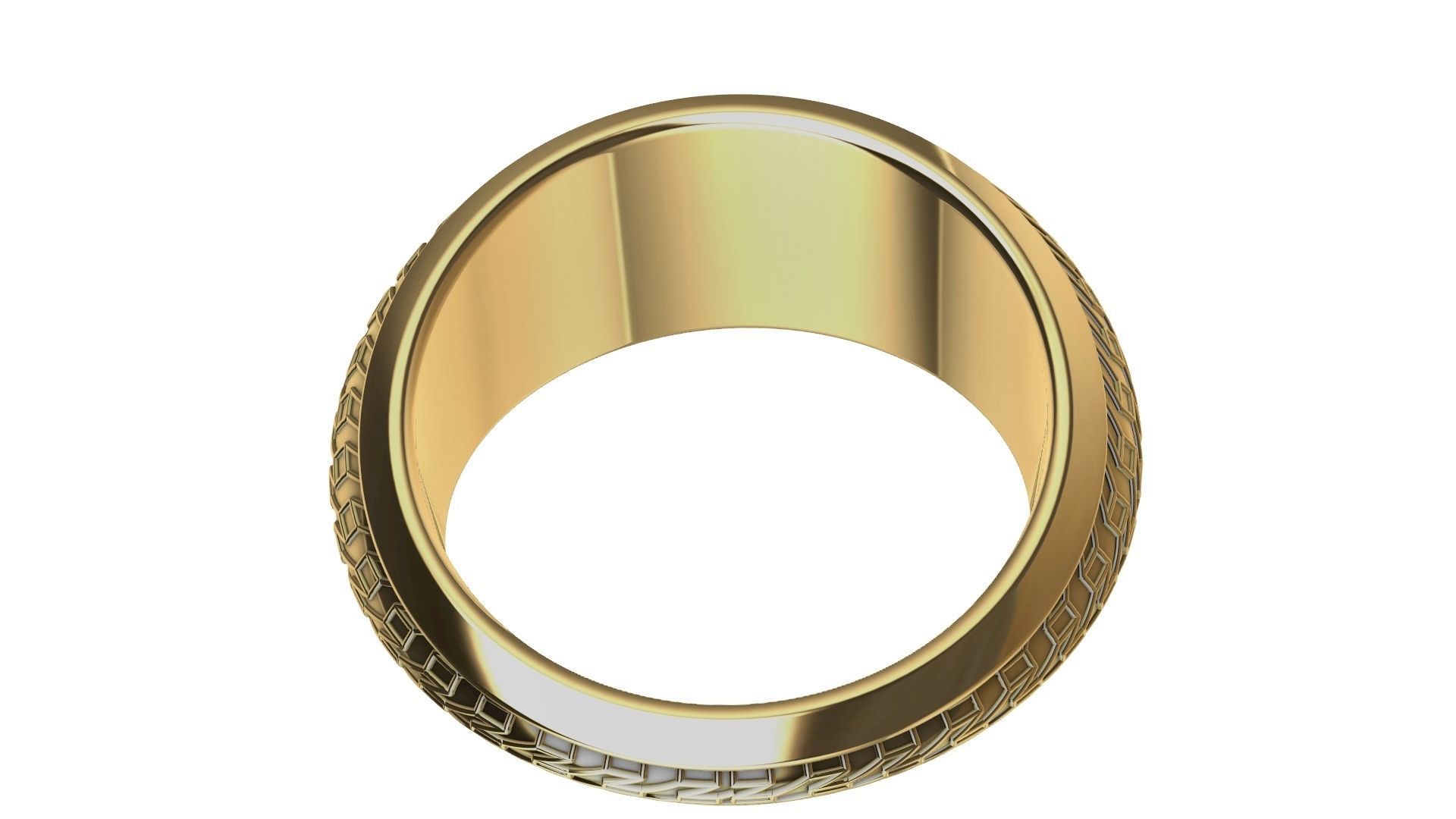 geometric textured ring stl verified 3D print model_5