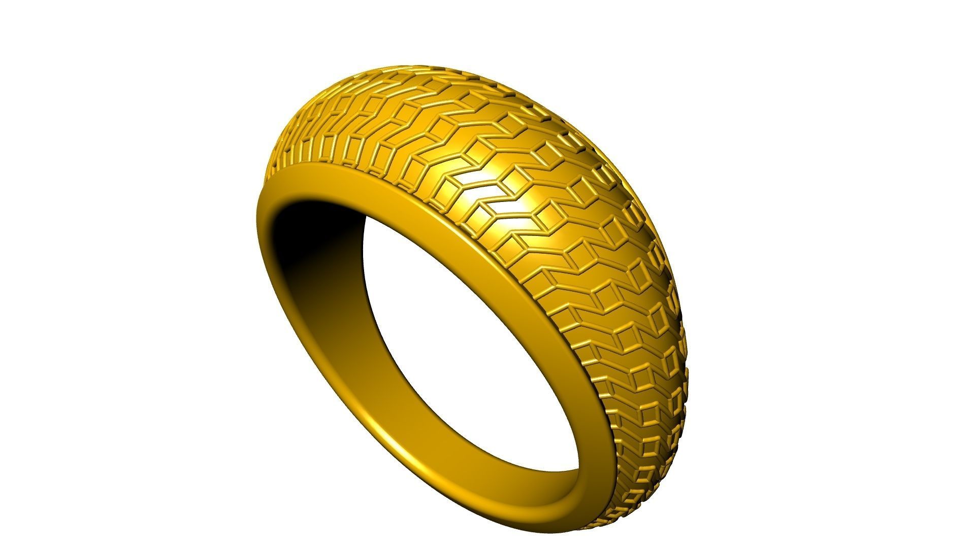 geometric textured ring stl verified 3D print model_11
