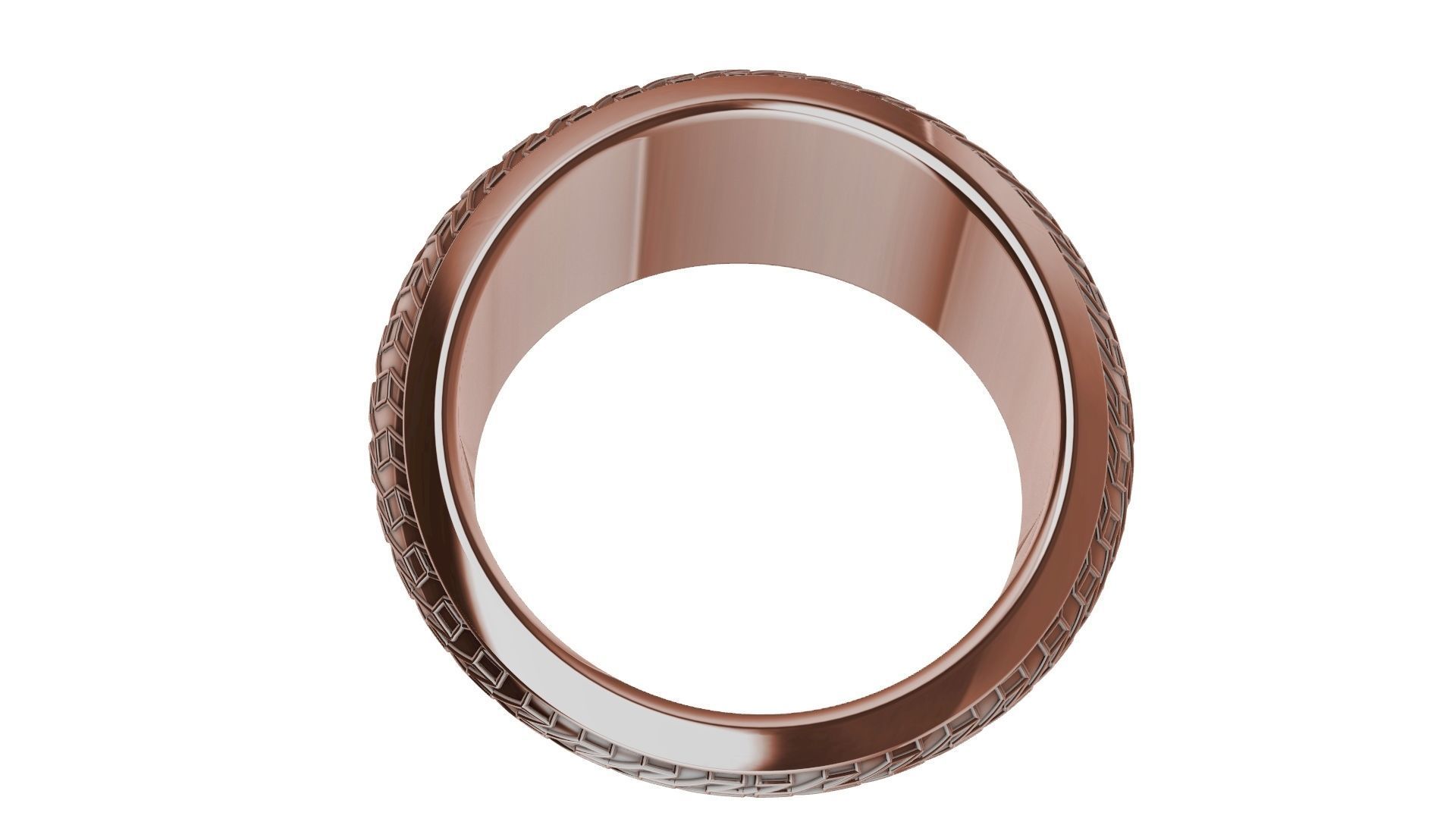 geometric textured ring stl verified 3D print model_20