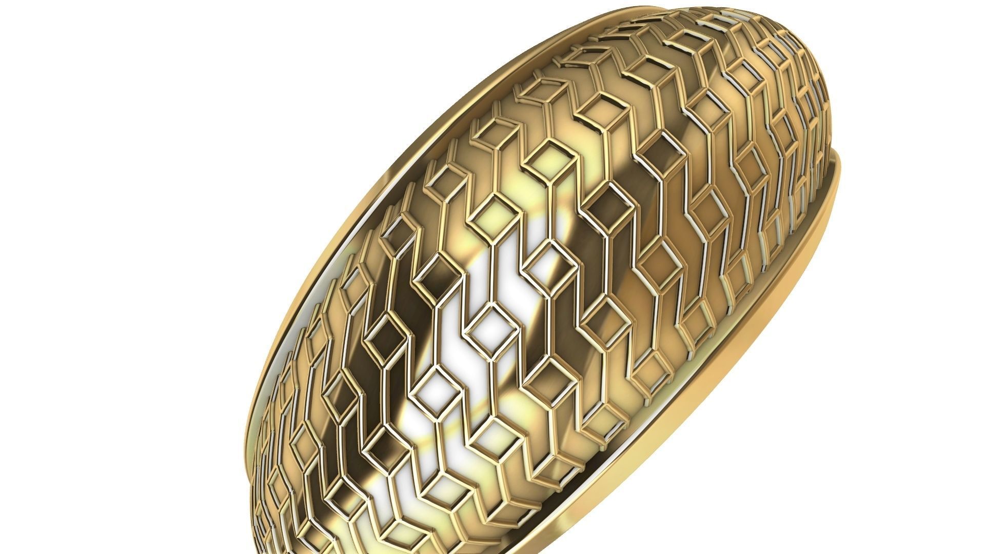 geometric textured ring stl verified 3D print model_3