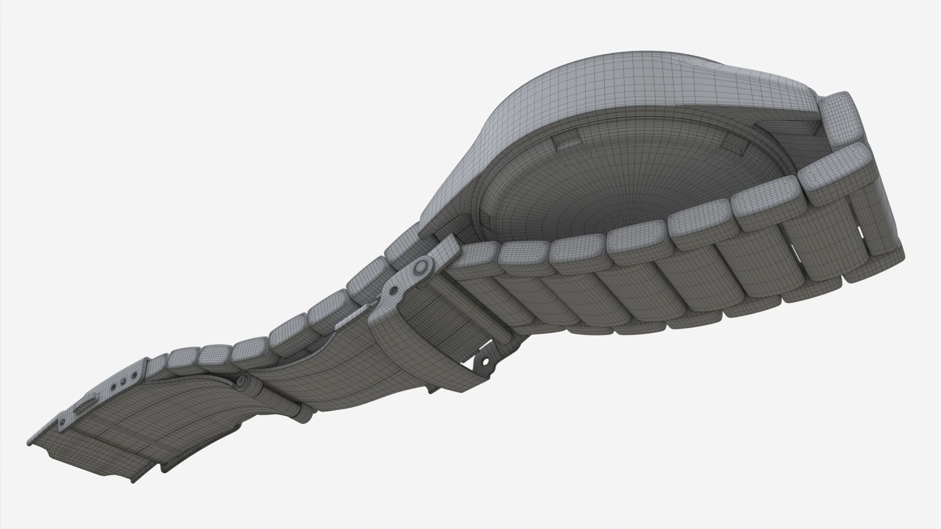 Wristwatch with Steel Bracelet 02 3D model_13