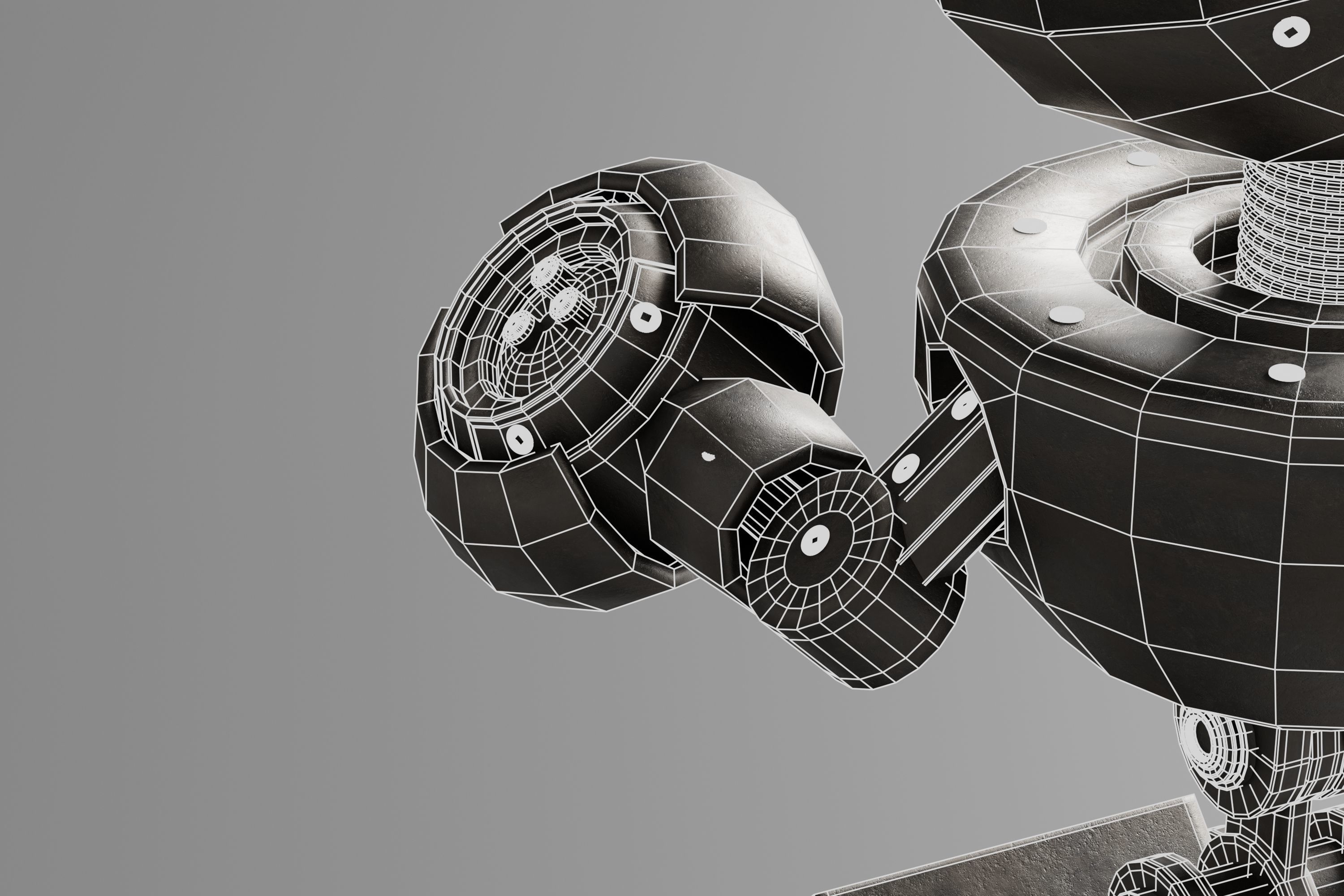 Robot V26 Low-poly 3D model_16