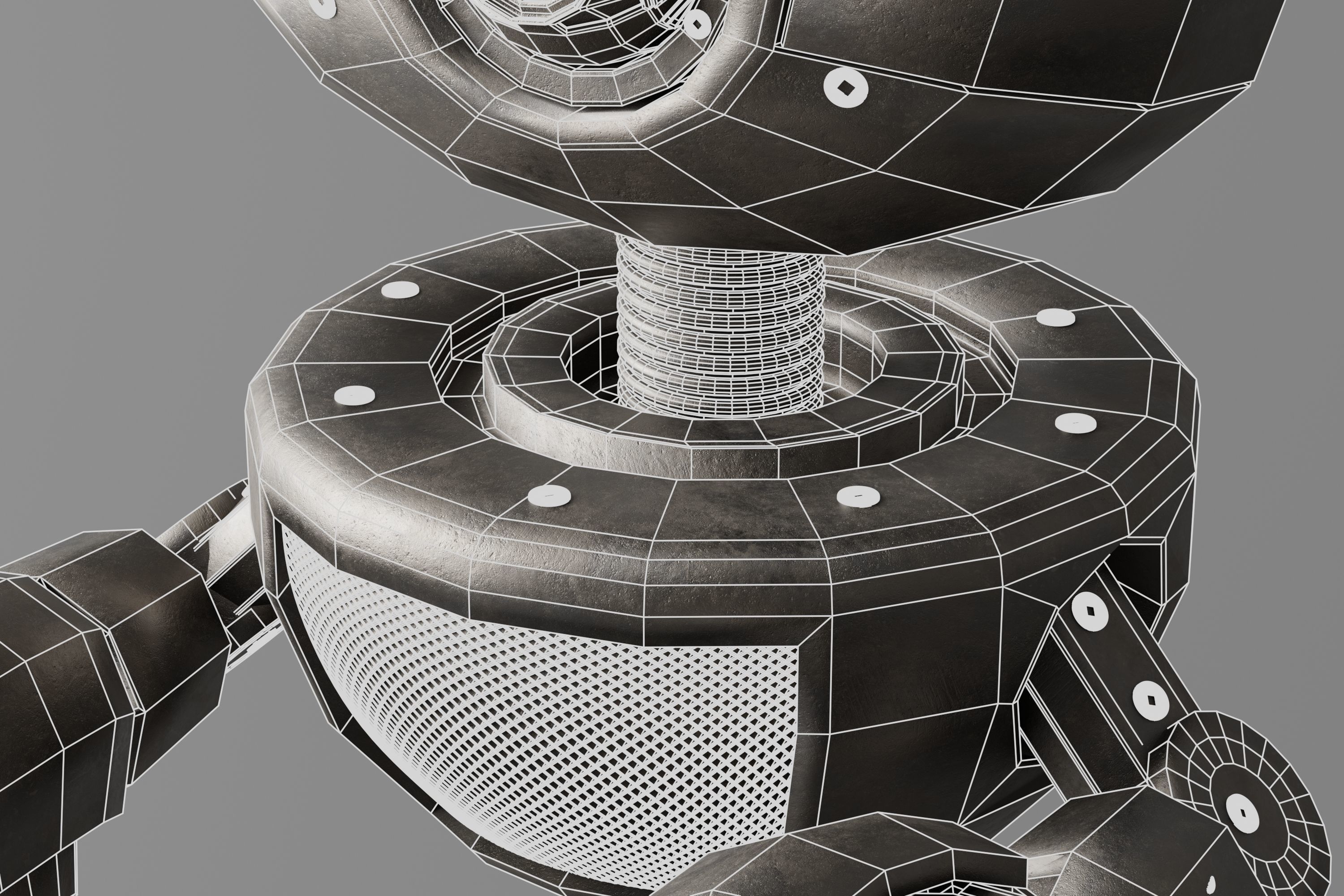 Robot V26 Low-poly 3D model_13