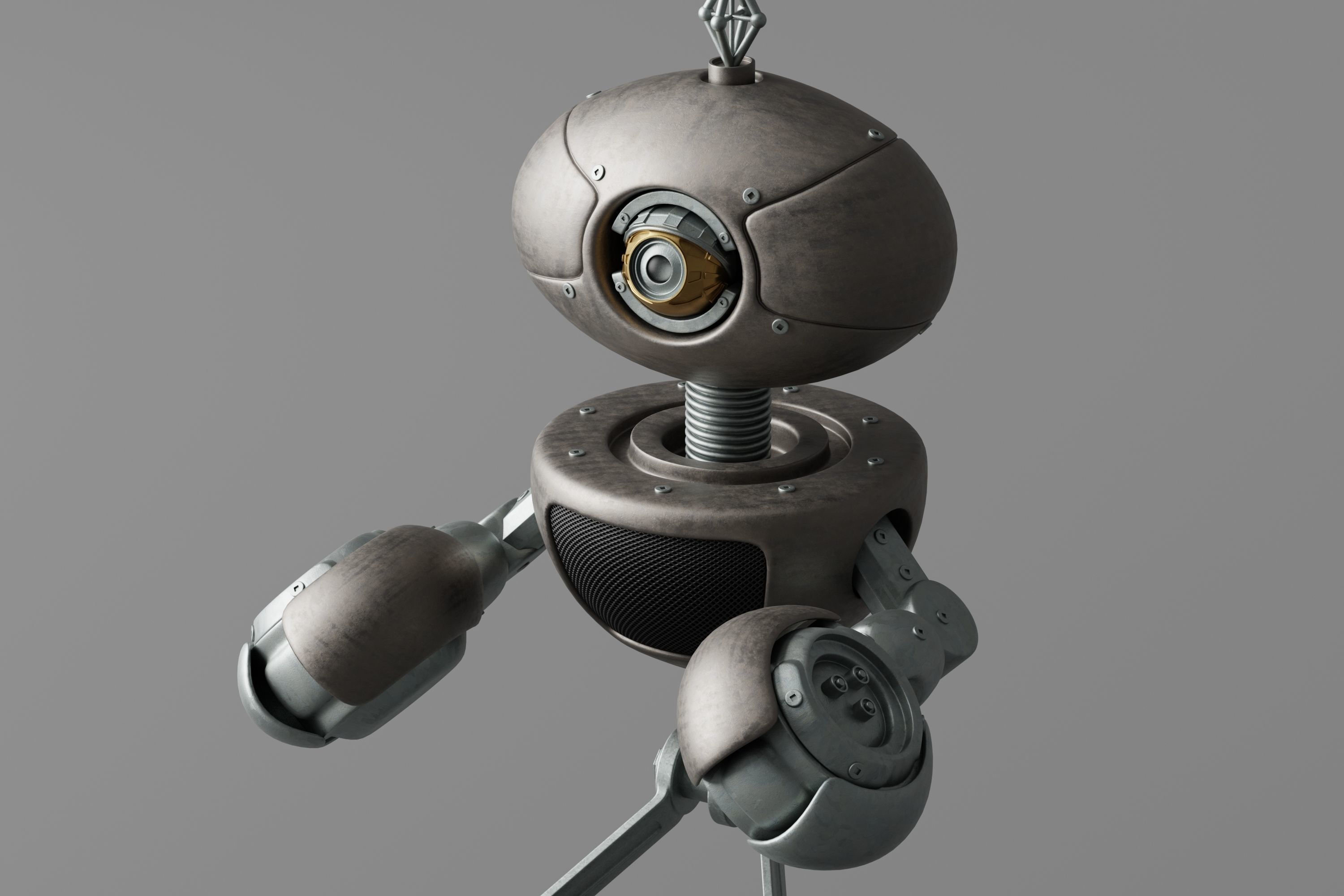 Robot V26 Low-poly 3D model_2