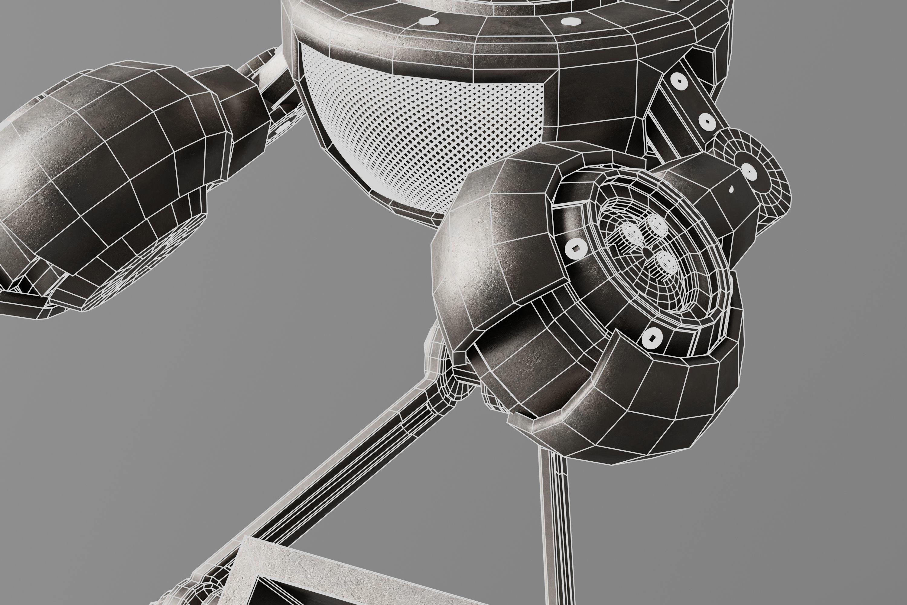 Robot V26 Low-poly 3D model_11