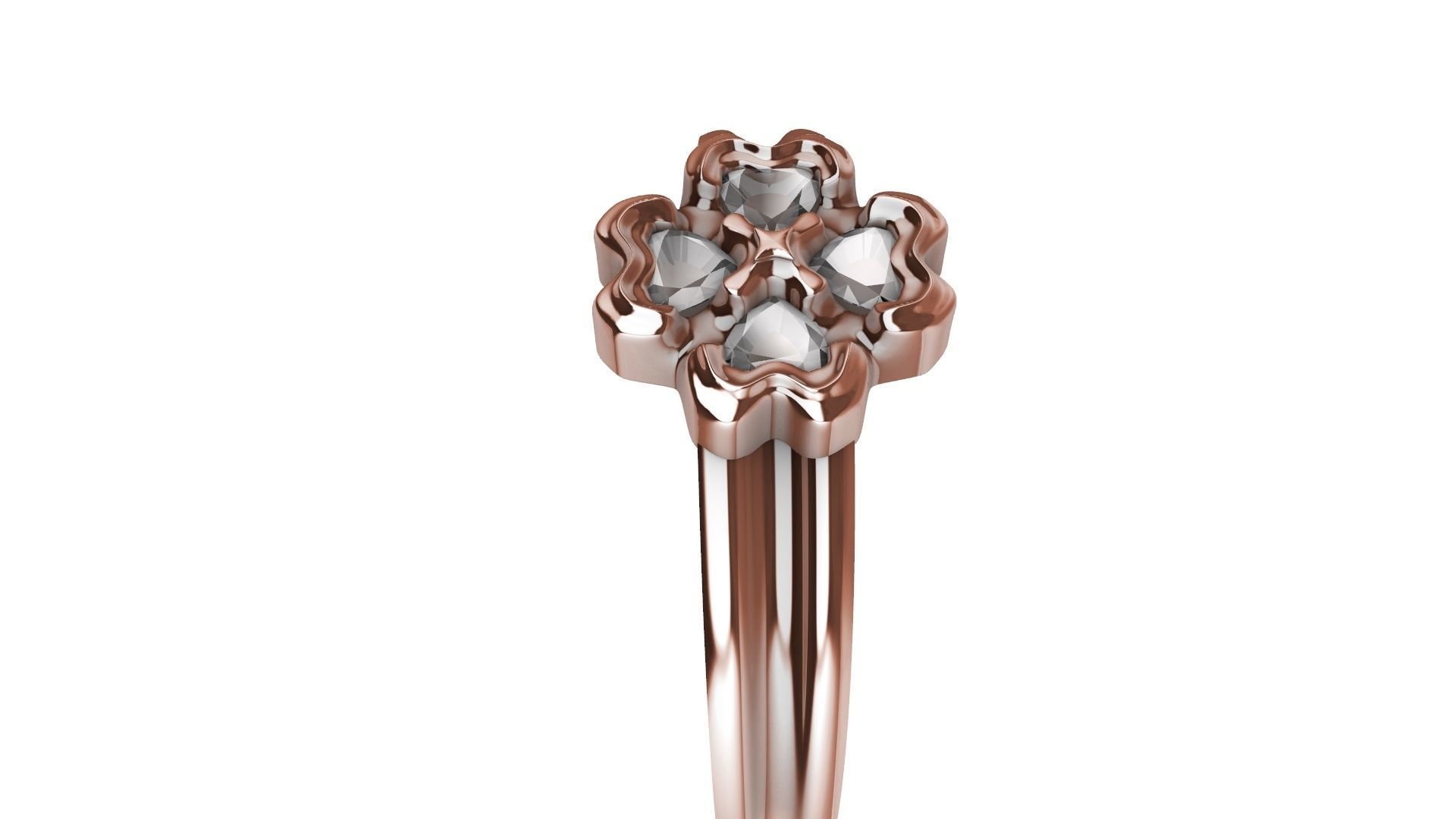 four hearts flower ring stl verified 3D print model_12