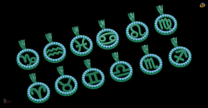 Zodiacal Sign Pendents 