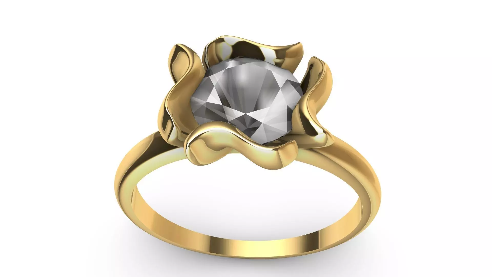 flower petal ring stl verified 3D print model_0