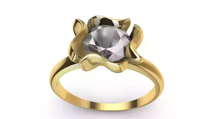 flower petal ring stl verified