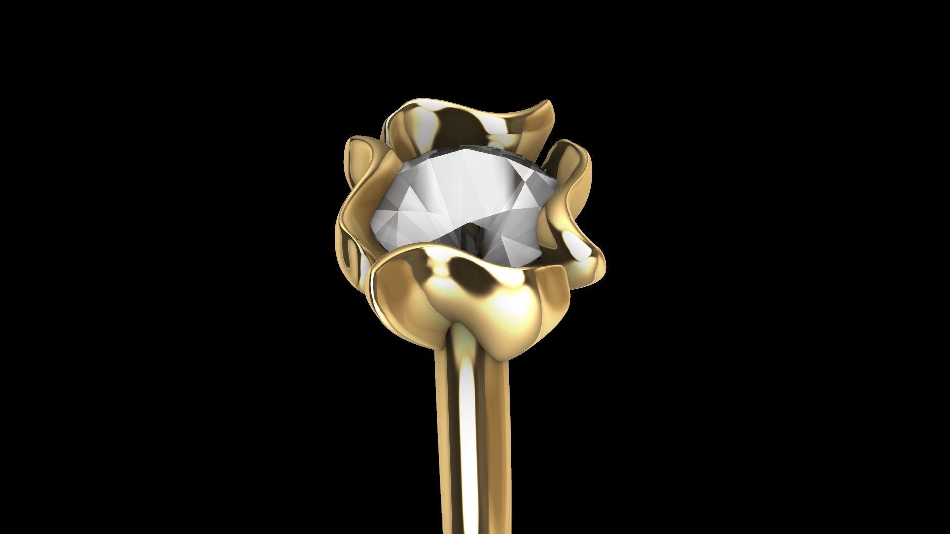 flower petal ring stl verified 3D print model_15