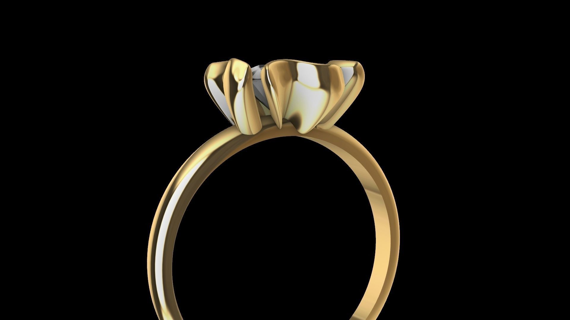flower petal ring stl verified 3D print model_11