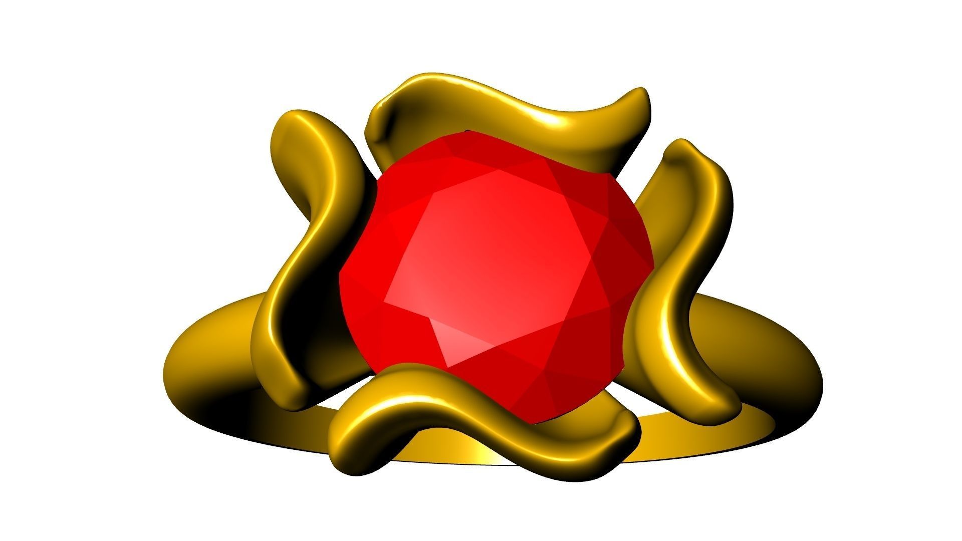 flower petal ring stl verified 3D print model_2